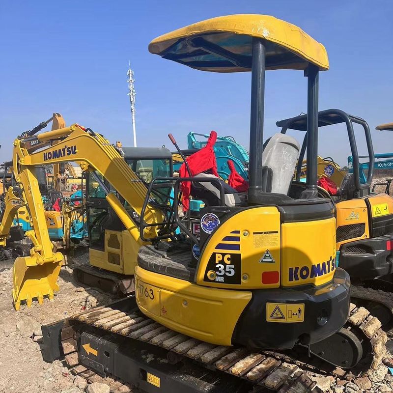 Excavadora Komatsu usada PC35 De segunda mão 3,5 toneladas Pequeno tipo Mini Excavadora Crawler