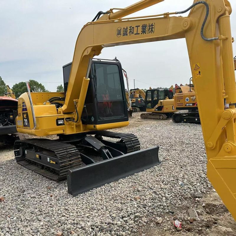 Excavadora Komatsu usada PC70 de segunda mão de 7 toneladas Pequeno tipo Mini Excavadora Crawler