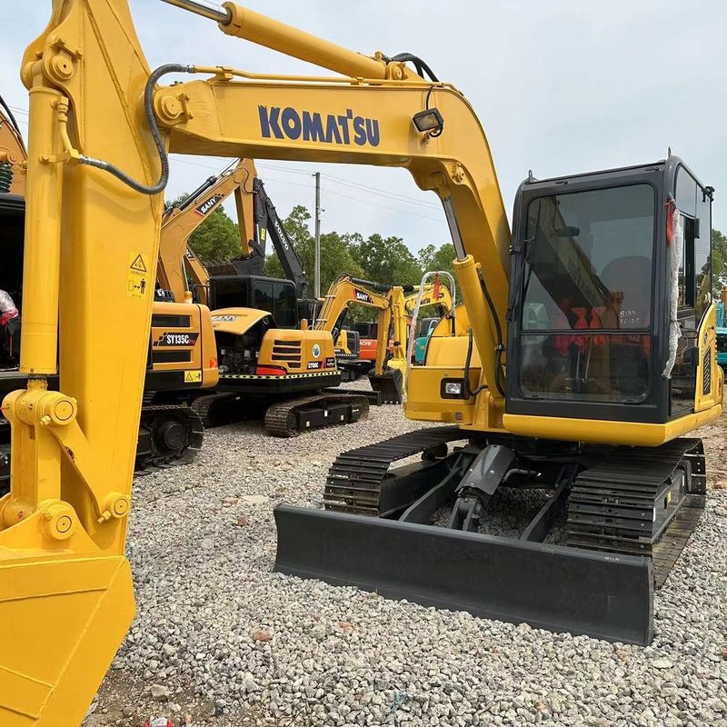 Excavadora Komatsu usada PC70 de segunda mão de 7 toneladas Pequeno tipo Mini Excavadora Crawler