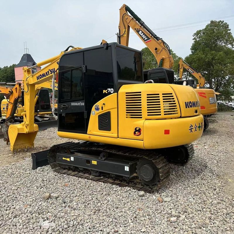 Excavadora Komatsu usada PC70 de segunda mão de 7 toneladas Pequeno tipo Mini Excavadora Crawler