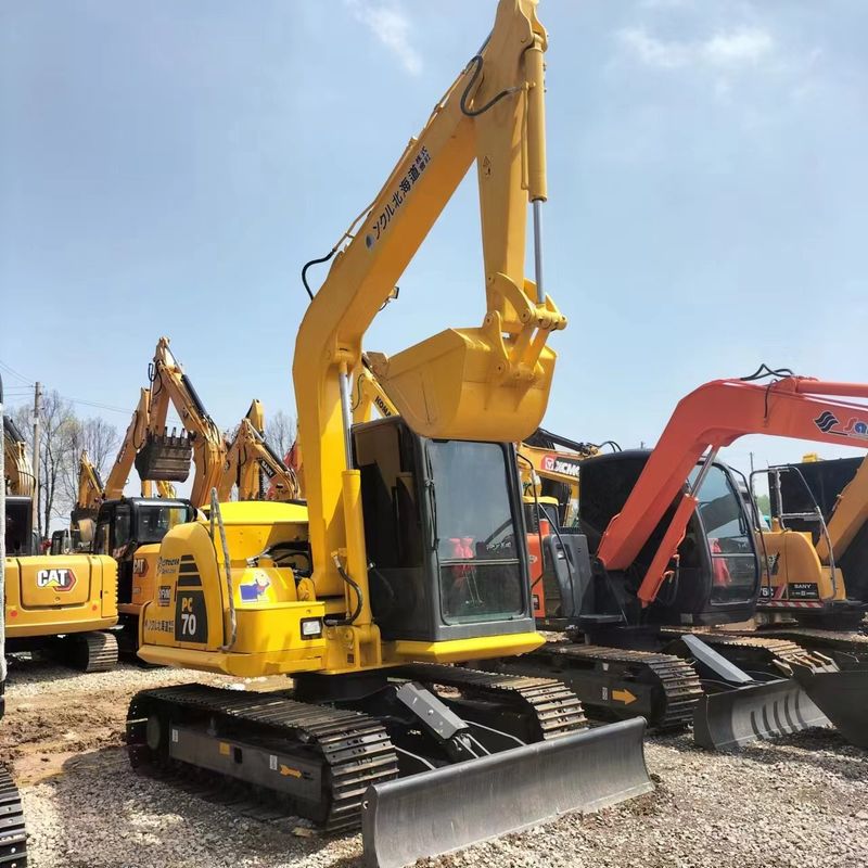 Excavadora Komatsu PC70 de segunda mão Mini Excavadora de pequeno porte de 7 toneladas