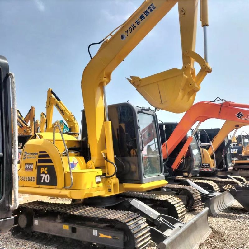 Excavadora Komatsu PC70 de segunda mão Mini Excavadora de pequeno porte de 7 toneladas