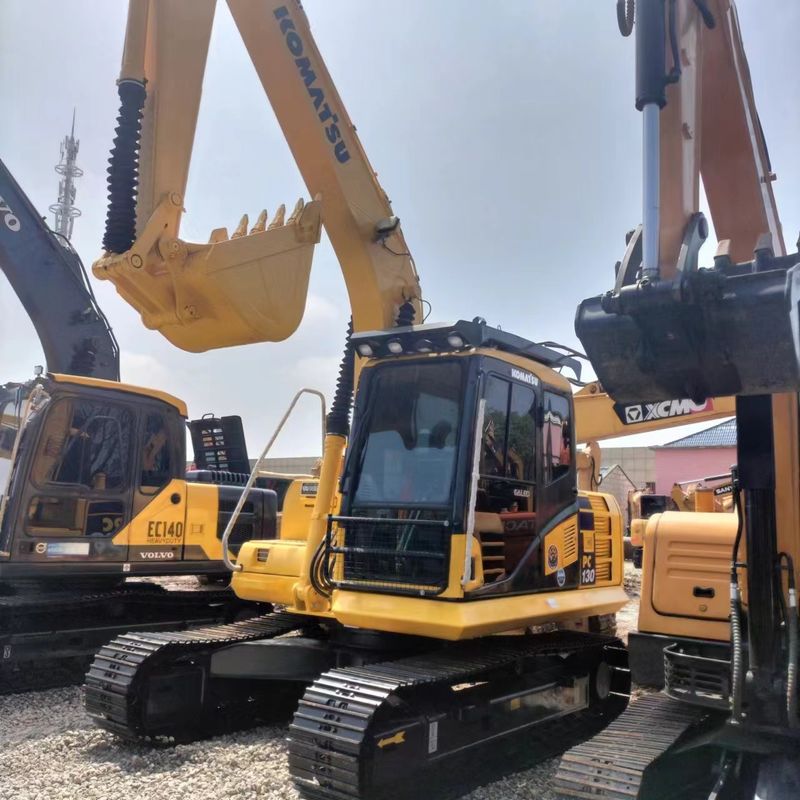 Excavadora Komatsu usada PC130 de segunda mão de 13 toneladas Pequena Escavação