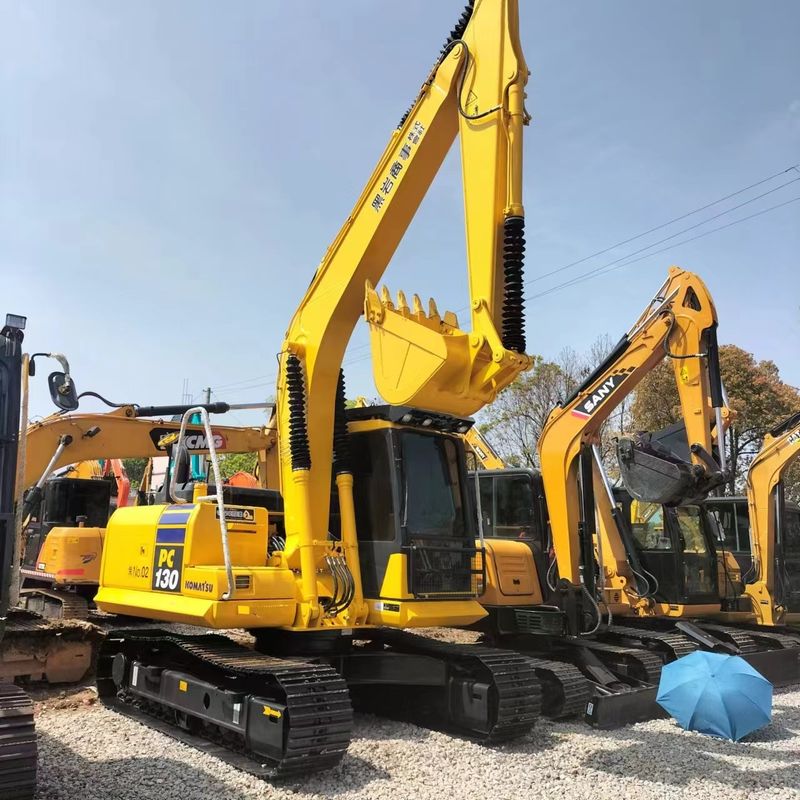 Excavadora Komatsu usada PC130 de segunda mão de 13 toneladas Pequena Escavação