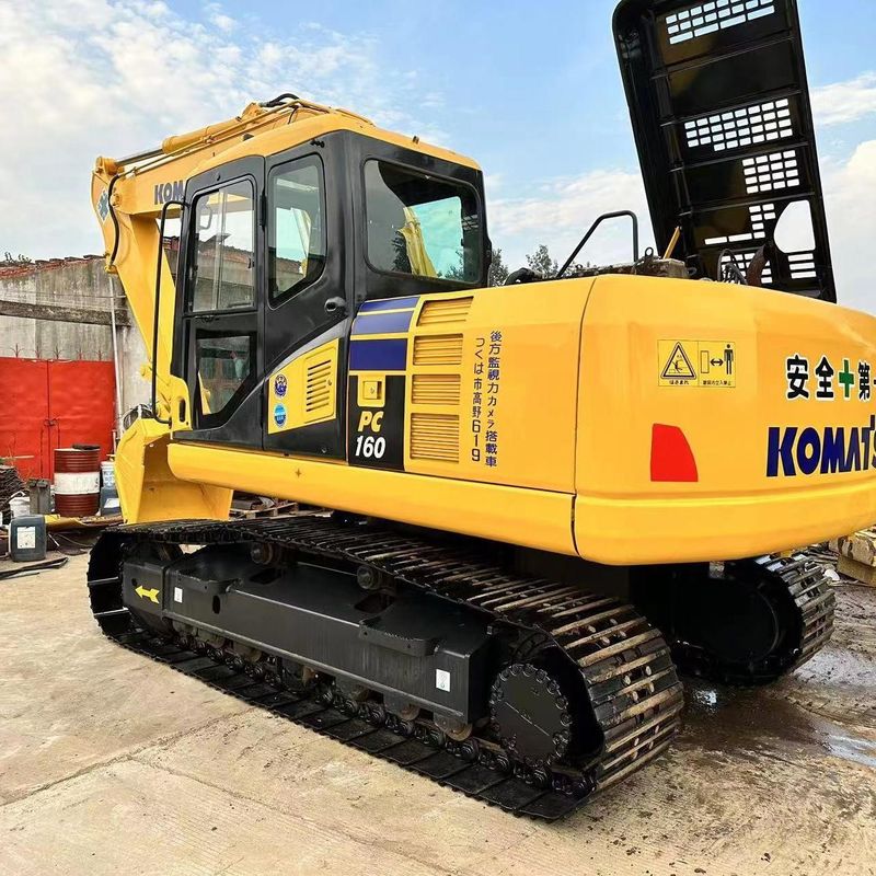 Excavadora Komatsu usada PC160 de segunda mão de 16 toneladas Pequeno tipo de escavadora de rastreamento