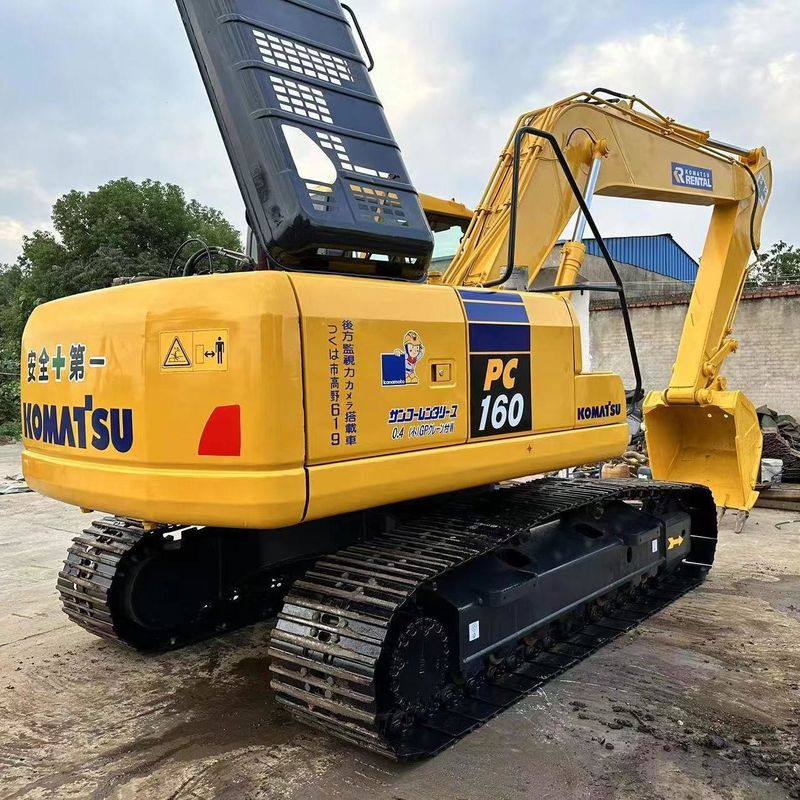 Excavadora Komatsu usada PC160 de segunda mão de 16 toneladas Pequeno tipo de escavadora de rastreamento