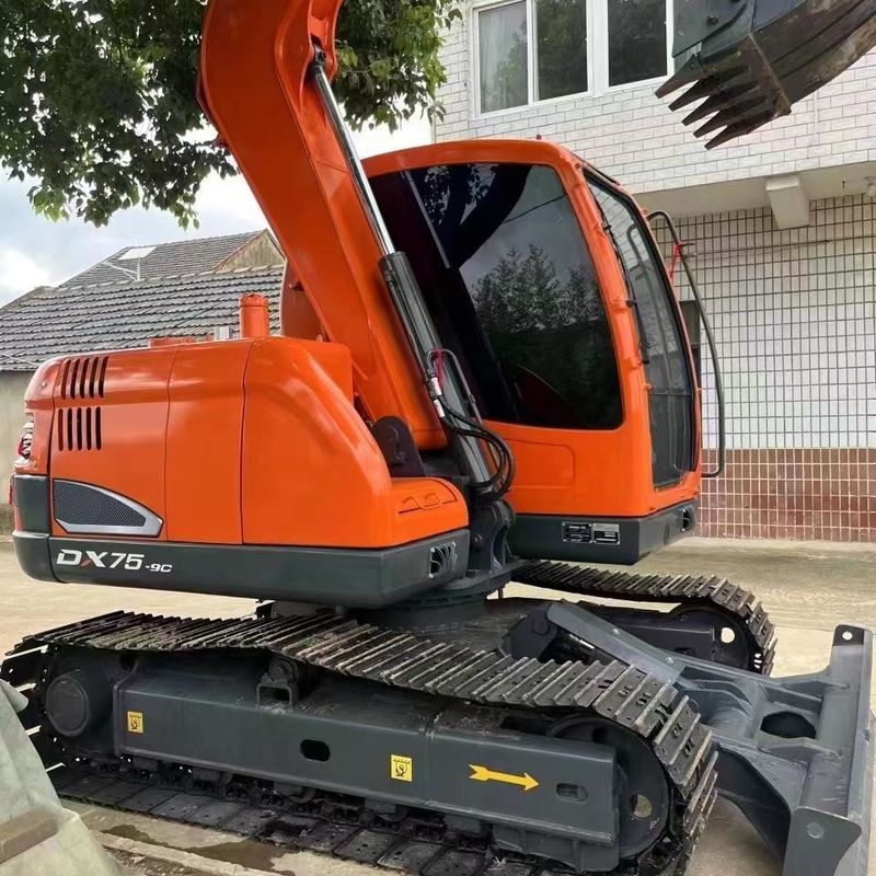 Excavadora mini-crawler do tipo pequeno do tipo Doosan Digger DX75 de segunda mão