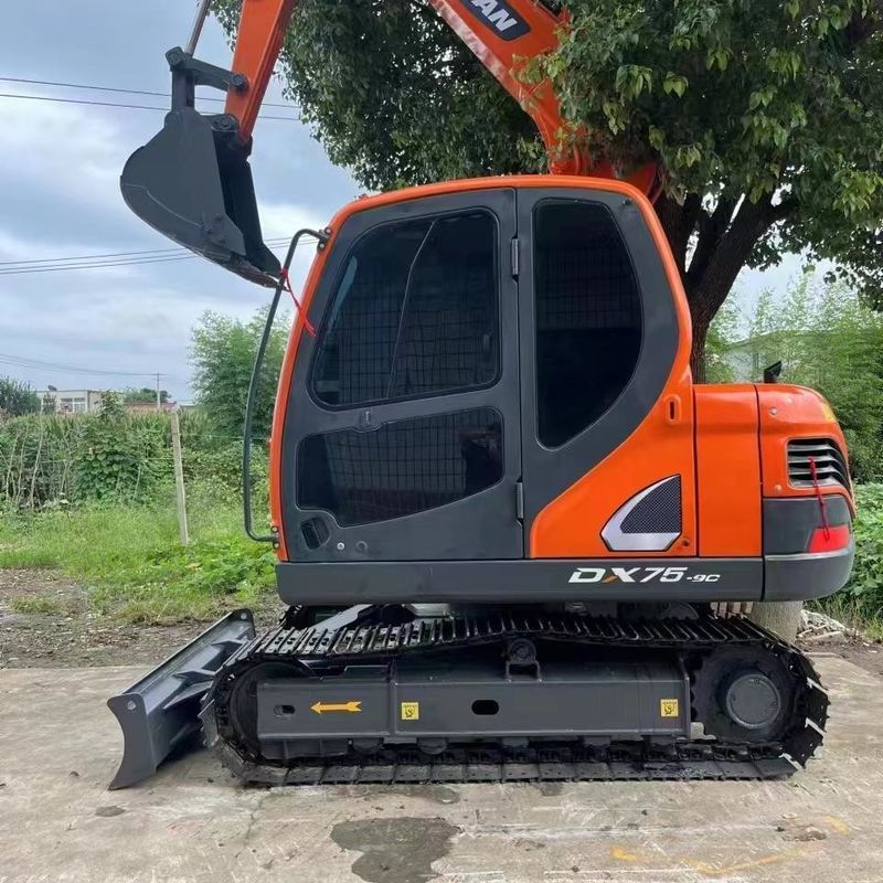 Excavadora mini-crawler do tipo pequeno do tipo Doosan Digger DX75 de segunda mão