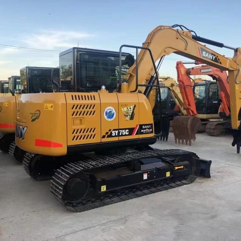 Usado SANY Digger SY75 de segunda mão 7.5ton Pequena espécie Mini Excavadora Crawler