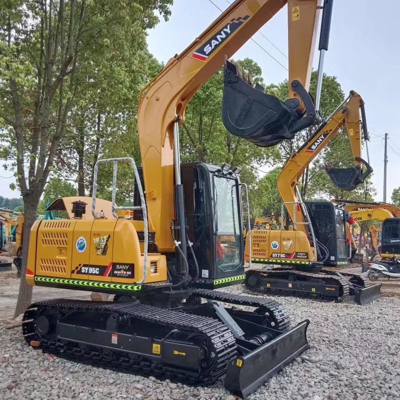 Usado SANY Digger SY95C segunda mão 9,5 toneladas Pequena espécie Mini Excavadora Crawler
