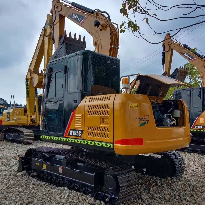 Usado SANY Digger SY95C segunda mão 9,5 toneladas Pequena espécie Mini Excavadora Crawler