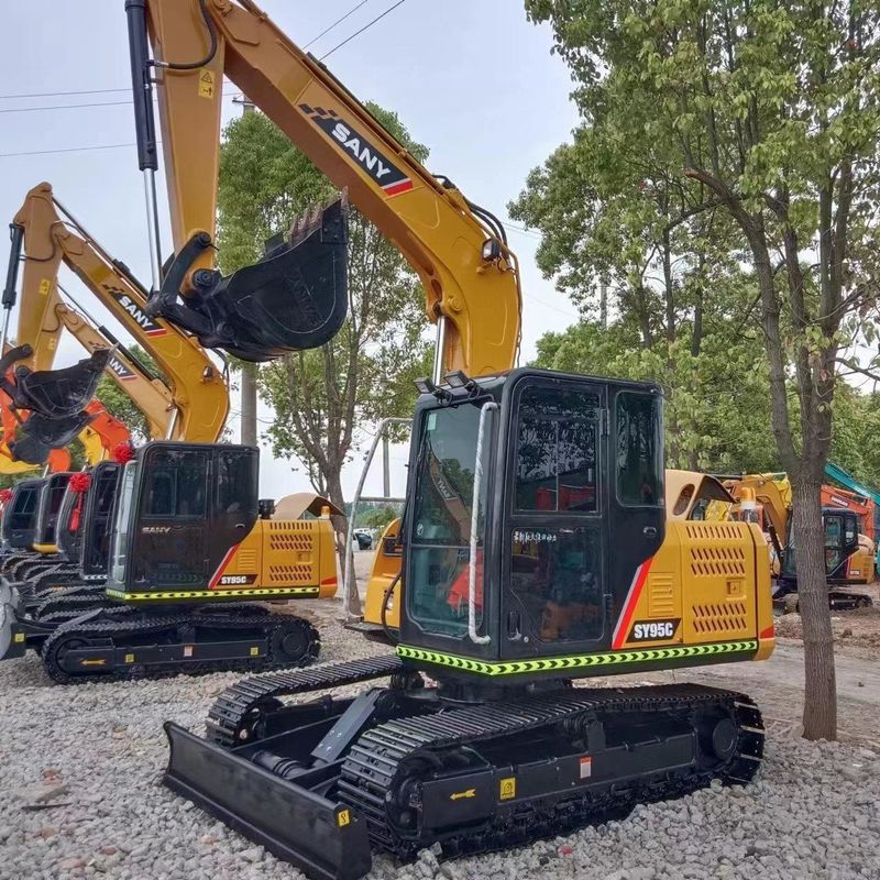 Usado SANY Digger SY95C segunda mão 9,5 toneladas Pequena espécie Mini Excavadora Crawler