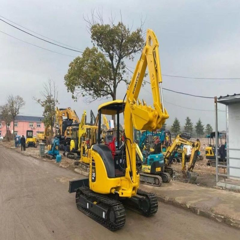 Excavadora de segunda mão Komatsu PC35 Utilizada 3,5 toneladas Pequena espécie Mini Crawler Digger