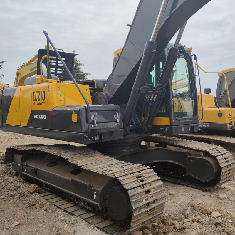 Escavadeira hidráulica usada original VOL EC210B 20 Ton Crawler Digger 107kwn com caçamba de 1,25m3