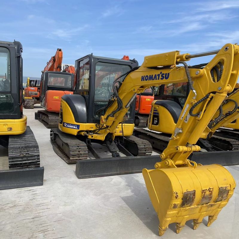 Excavadora Komatsu usada PC30MR Escavação de segunda mão de 3 toneladas