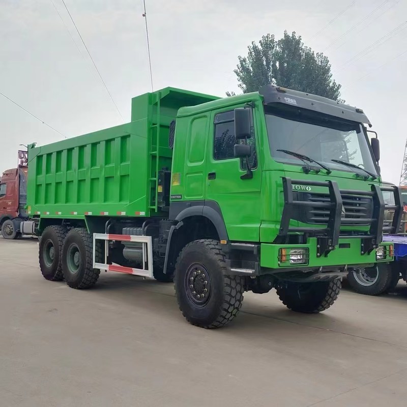 Caminhão usado Howo 371hp Sinotruk Howo 6x6 Tipper 6 Wheeler manual diesel