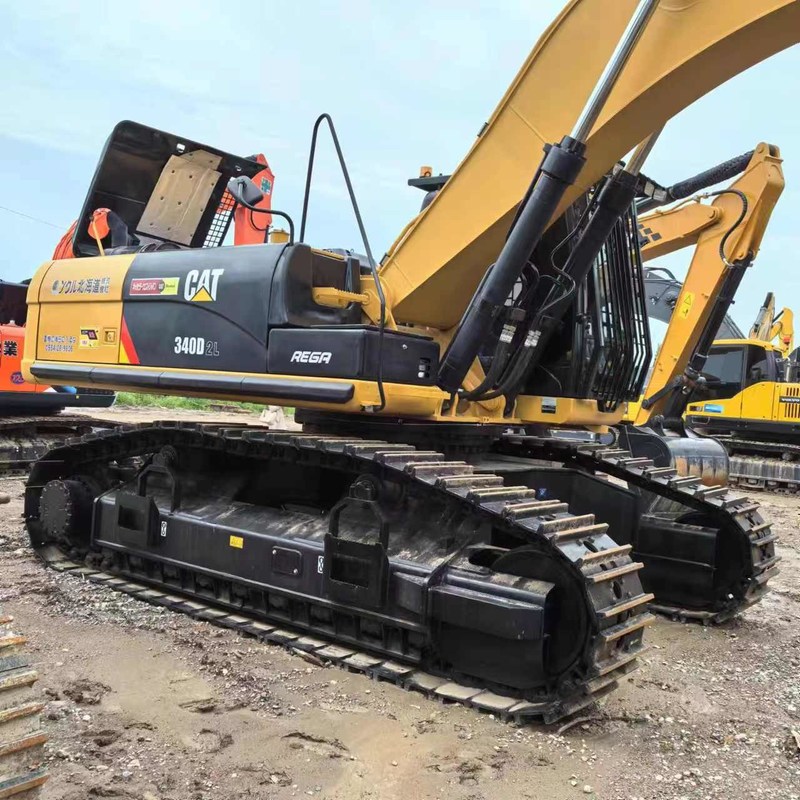 Escavadeira usada grande CAT 340D2 40 Ton Crawler Digger 208kw com caçamba 1.9m3