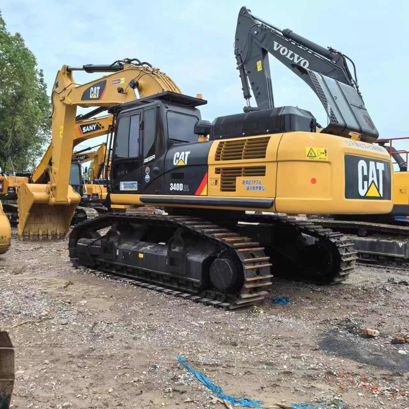 Escavadeira usada grande CAT 340D2 40 Ton Crawler Digger 208kw com caçamba 1.9m3