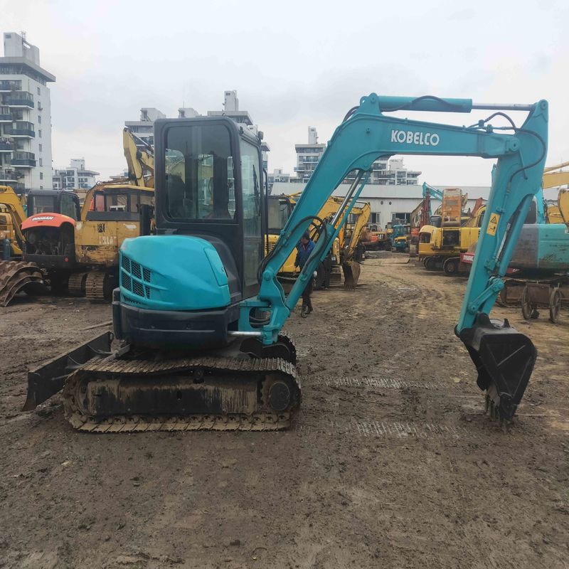 Excavadora mini Kobelco Digger SK55 de segunda mão usada para obras de pequena escala
