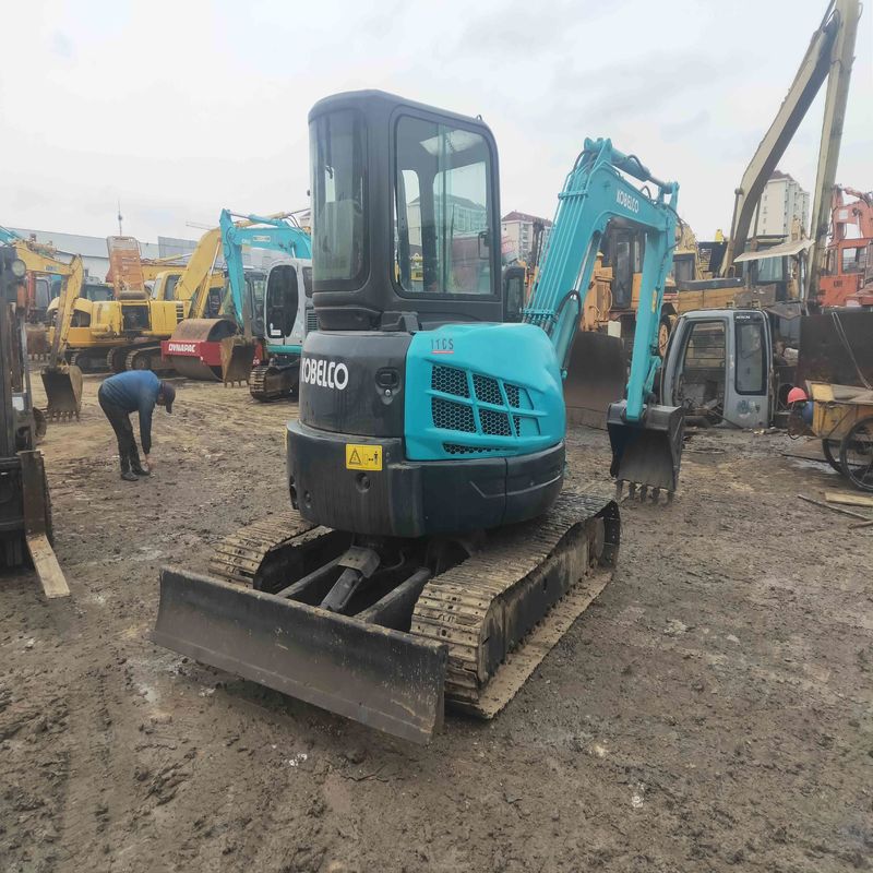 Excavadora mini Kobelco Digger SK55 de segunda mão usada para obras de pequena escala