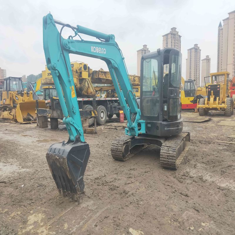 Excavadora mini Kobelco Digger SK55 de segunda mão usada para obras de pequena escala