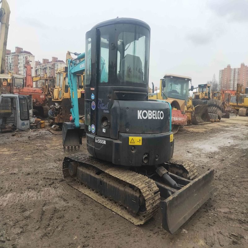 Excavadora mini Kobelco Digger SK55 de segunda mão usada para obras de pequena escala