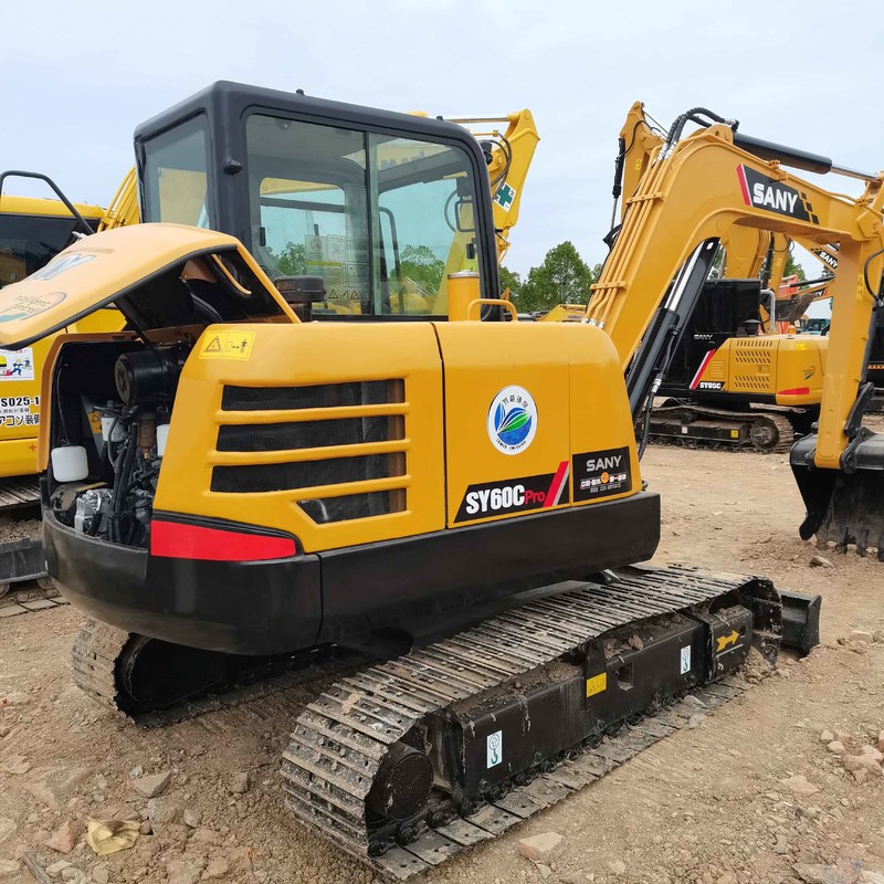 Excavadora SANY Digger SY60 de segunda mão de 6 toneladas de pequeno tipo Mini Crawler Excavator 36kw