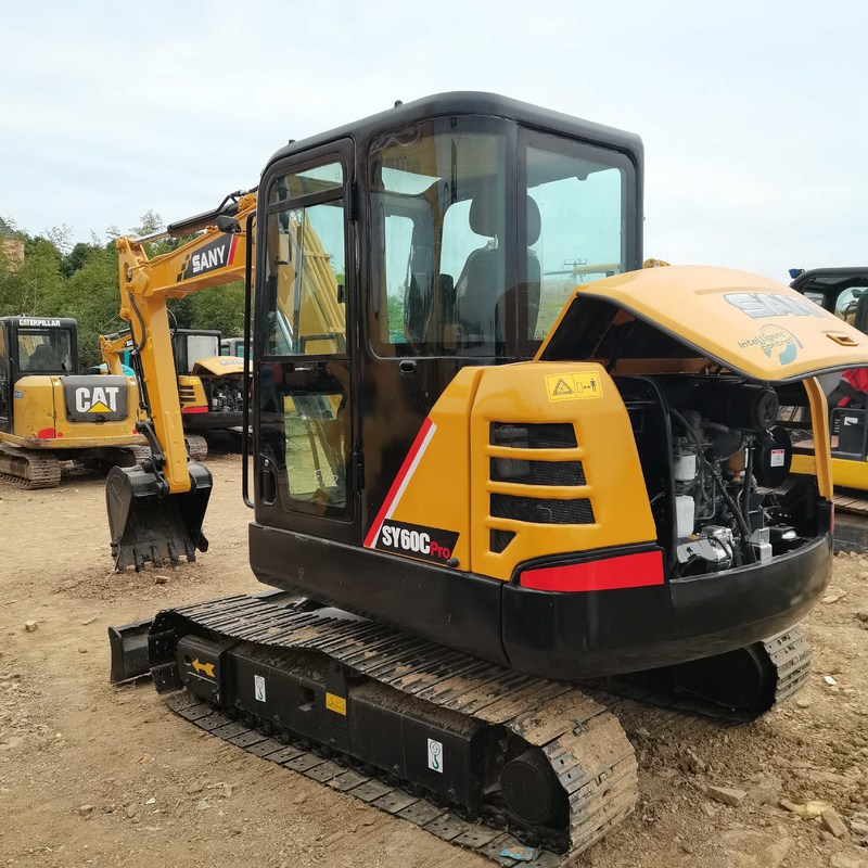 Excavadora SANY Digger SY60 de segunda mão de 6 toneladas de pequeno tipo Mini Crawler Excavator 36kw