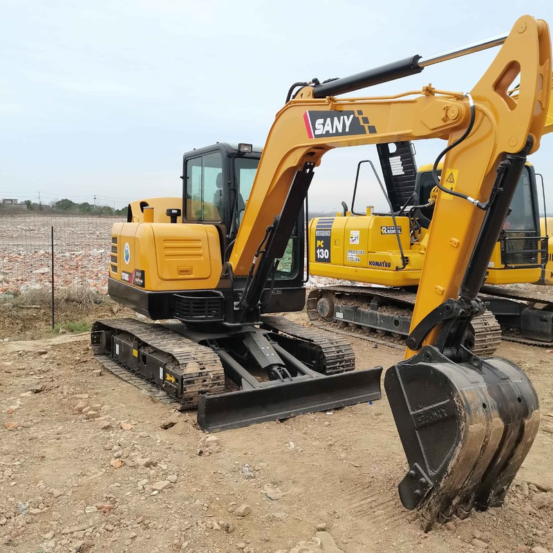 Excavadora SANY Digger SY60 de segunda mão de 6 toneladas de pequeno tipo Mini Crawler Excavator 36kw