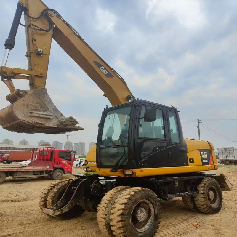 Escavadeira de segunda mão Original Cat M315D usou escavadeira de rodas de 15 toneladas com caçamba de 0,61m3